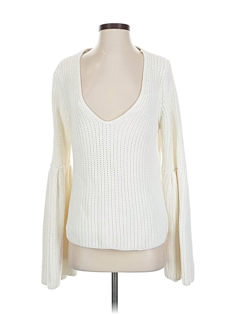 Pre-owned Intermix Pullover Sweater In White