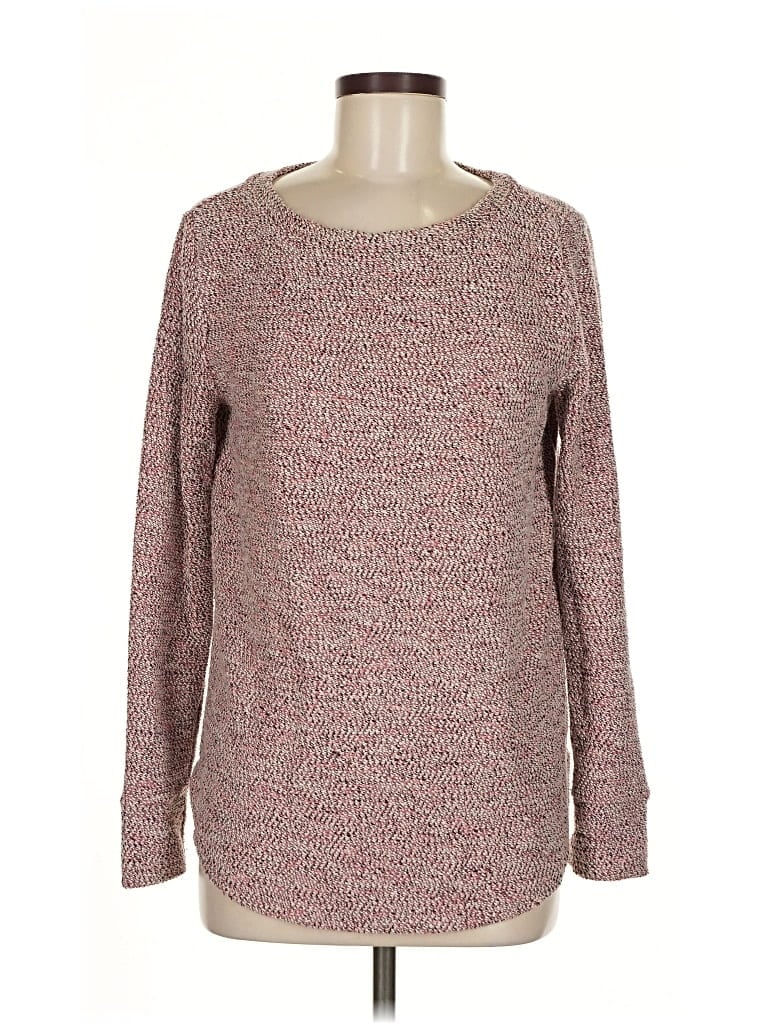 Pre-owned Ann Taylor Loft Pullover Sweater In Burgundy
