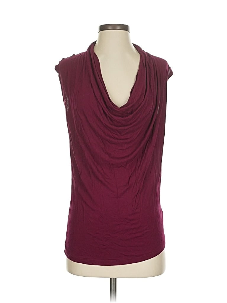 Pre-owned Cabi Sleeveless Blouse In Burgundy