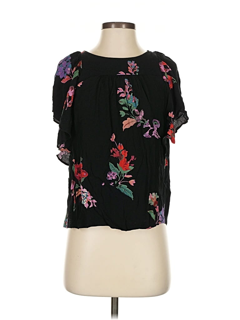 MAEVE Pre-owned Short Sleeve Blouse In Black