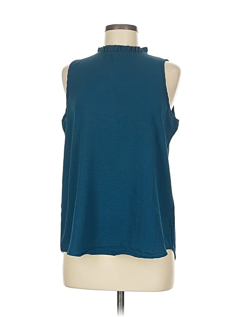Pre-owned Mts Sleeveless Blouse In Blue
