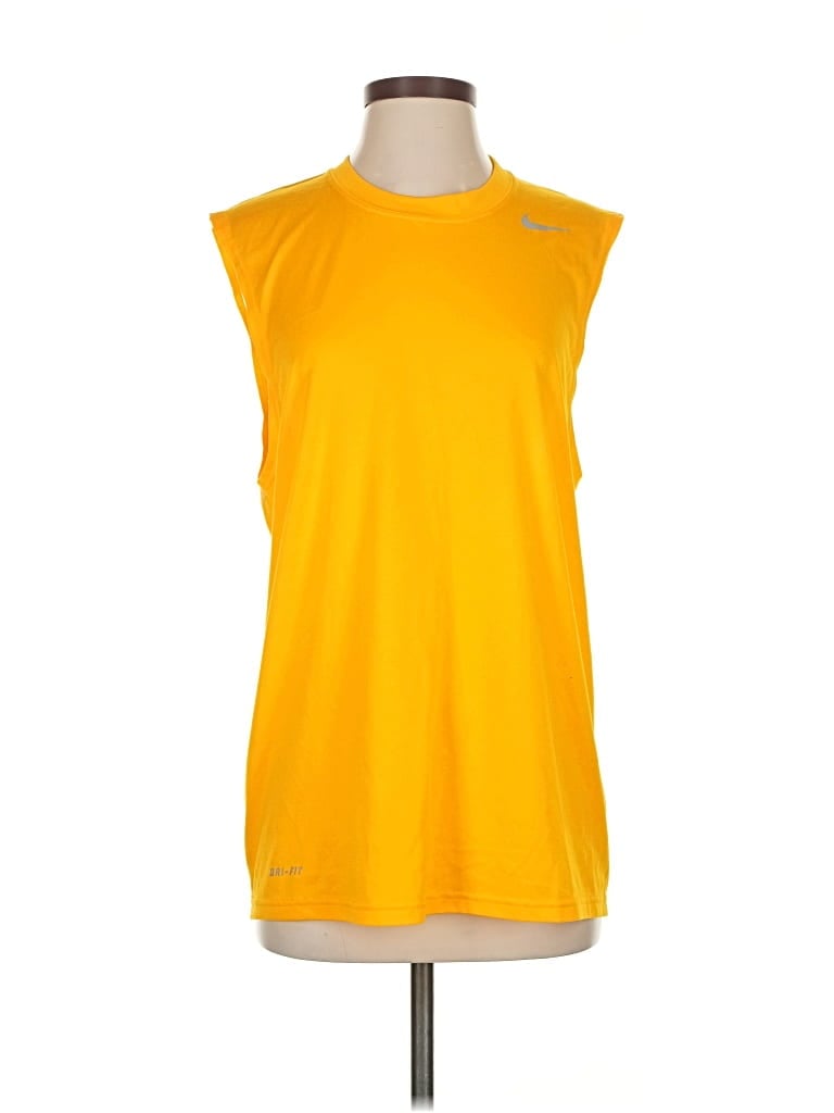 Pre-owned Nike Sleeveless T-shirt In Yellow