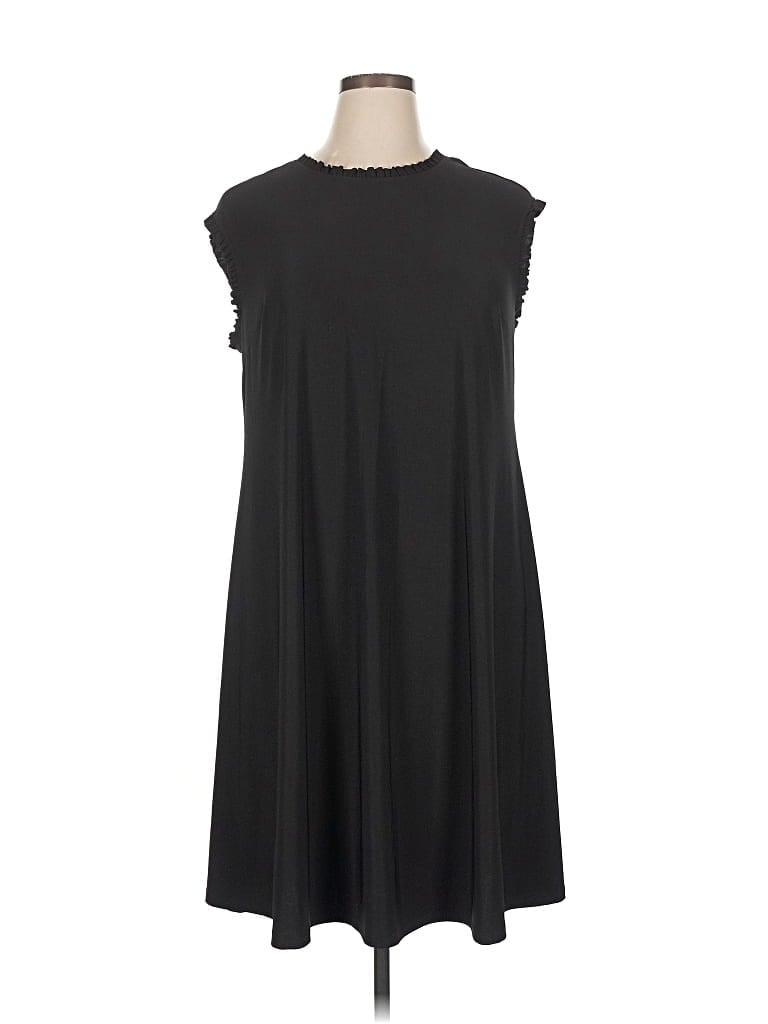 Pre-owned Cato Sleeveless Top Black Ruffles Neckline Tops