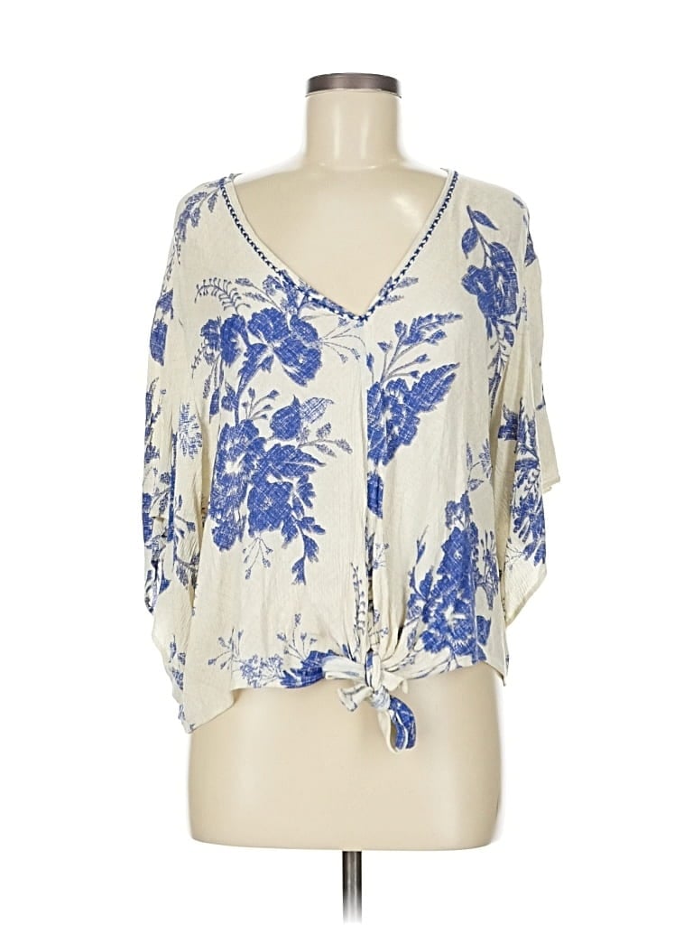 JOHN PAUL RICHARD Pre-owned 3/4 Sleeve Blouse In Blue