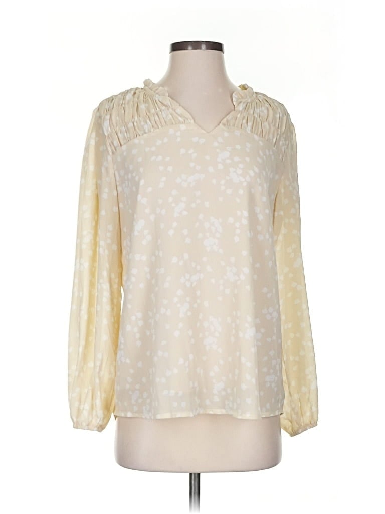 Pre-owned Dokotoo Long Sleeve Blouse In White