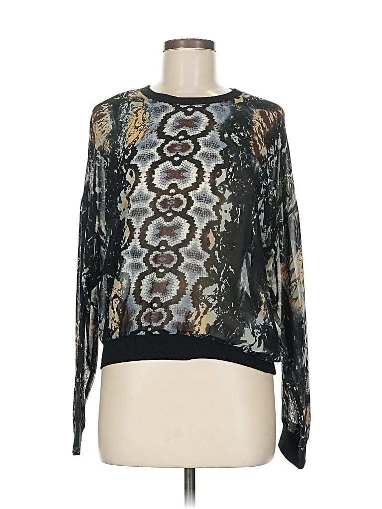 Pre-owned Cabi Long Sleeve Top Black Boatneck Tops