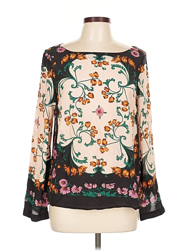 Pre-owned Maeve By Anthropologie Long Sleeve Blouse In Black