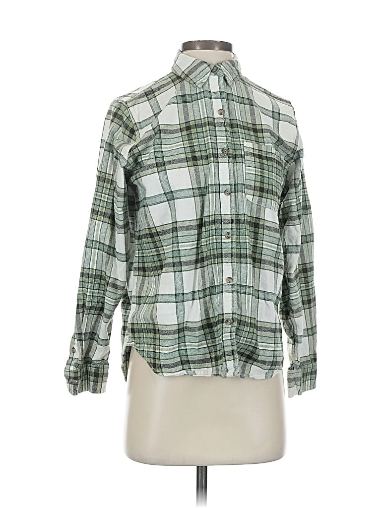 Pre-owned Universal Thread Long Sleeve Blouse In Green