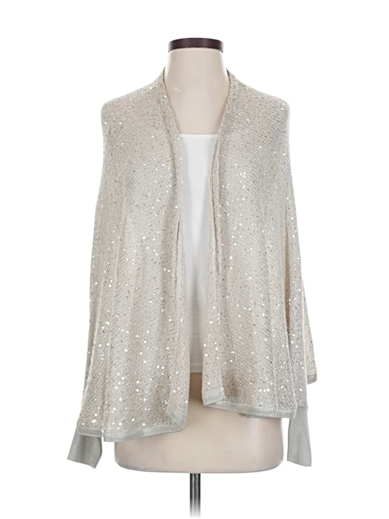 Pre-owned Willow & Clay Cardigan Sweater In Silver