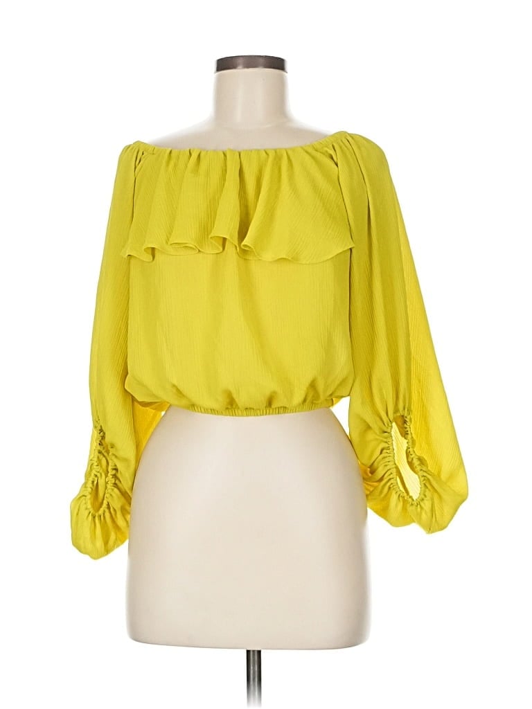 TYCHE Pre-owned 3/4 Sleeve Blouse In Yellow