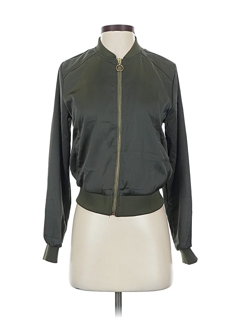 Pre-owned Fashion Nova Track Jacket In Green