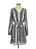 Express 100% Polyester Paisley Silver Casual Dress Size S - photo 1