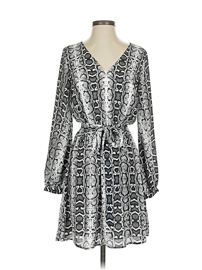 EXPRESS Pre-owned Casual Dress In Silver