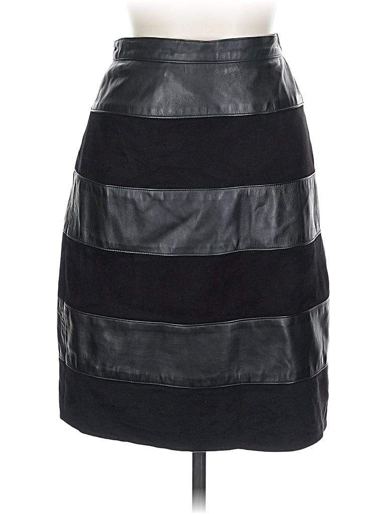 Pre-owned Unbranded Faux Leather Skirt In Black