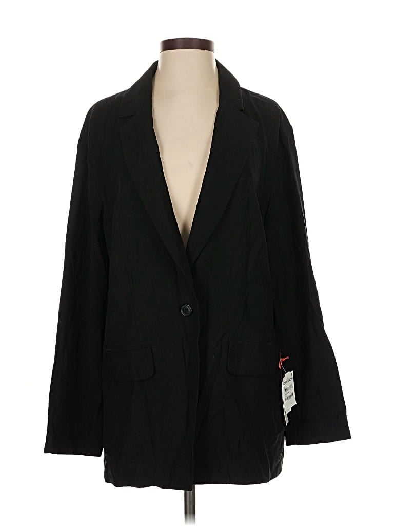 Pre-owned Open Edit Blazer Jacket In Black