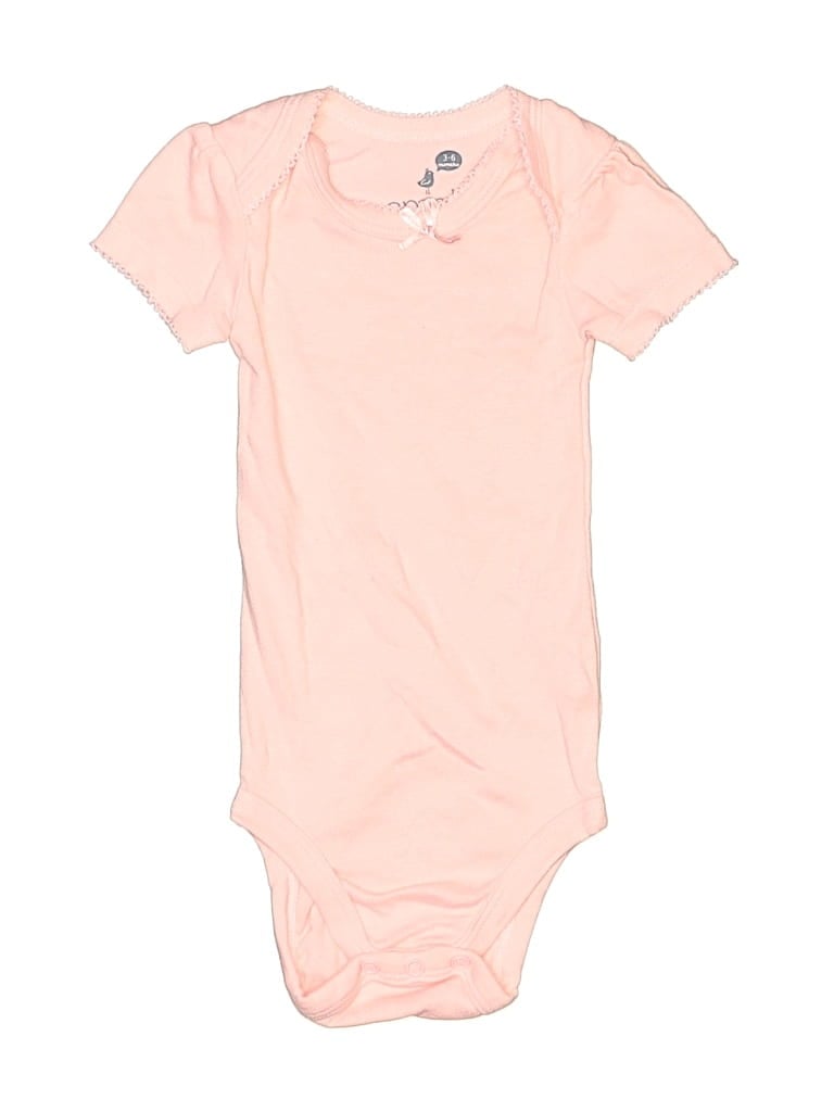 Pre-owned Assorted Brands Babies' Short Sleeve Onesie In Pink