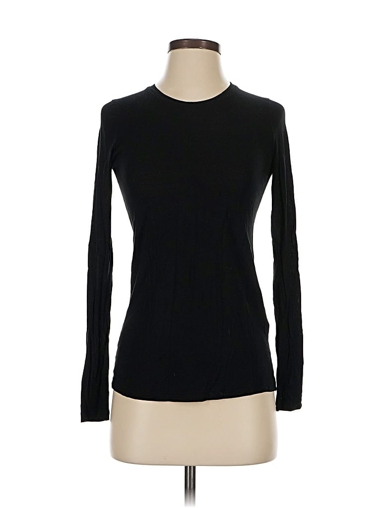 Pre-owned Banana Republic Long Sleeve T-shirt In Black