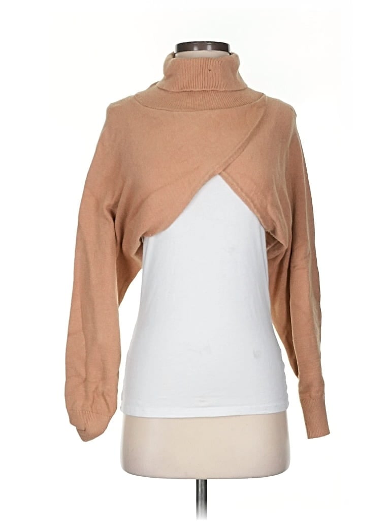 Pre-owned Forever 21 Turtleneck Sweater In Brown