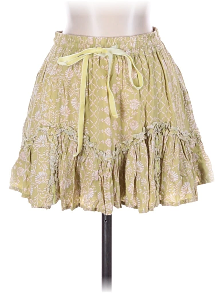 Pre-owned Olivaceous Casual Skirt In Yellow