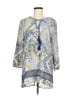 MULTIPLES 100% Polyester Blue 3/4 Sleeve Blouse Size M - photo 1