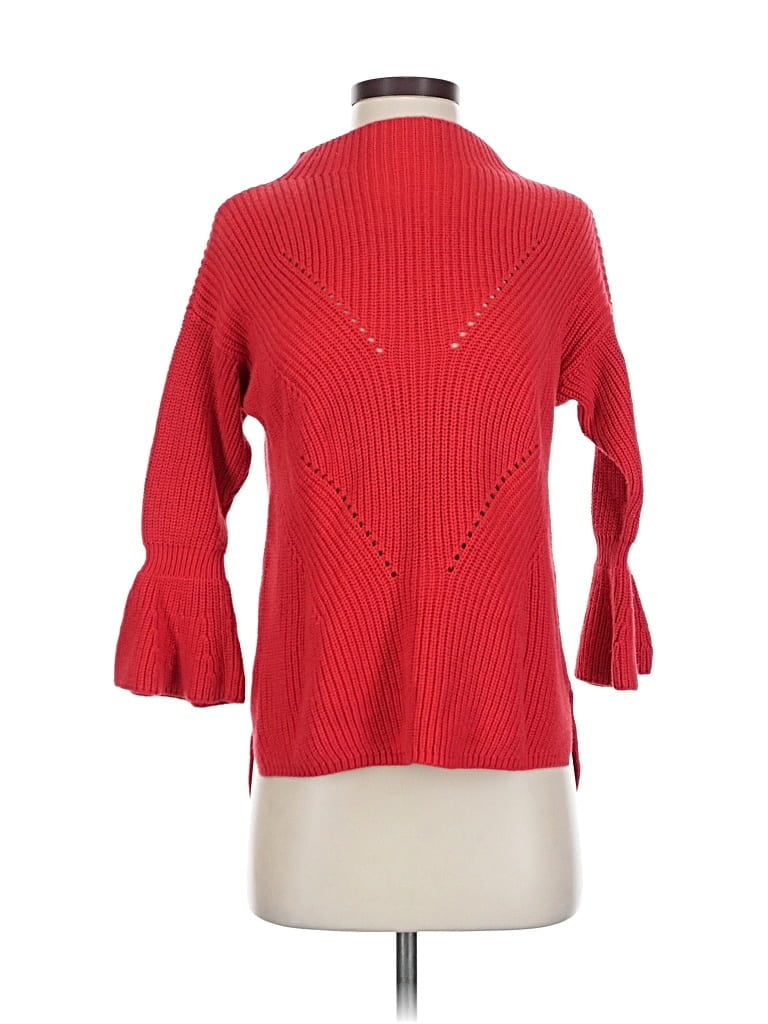 Pre-owned Ann Taylor Loft Turtleneck Sweater In Red