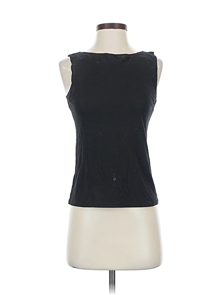 Pre-owned Ann Taylor Sleeveless Top Black Boatneck Tops