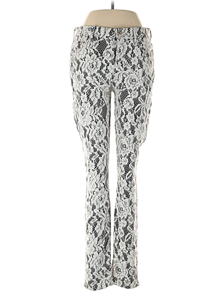 Pre-owned 7 For All Mankind Casual Pants In Silver