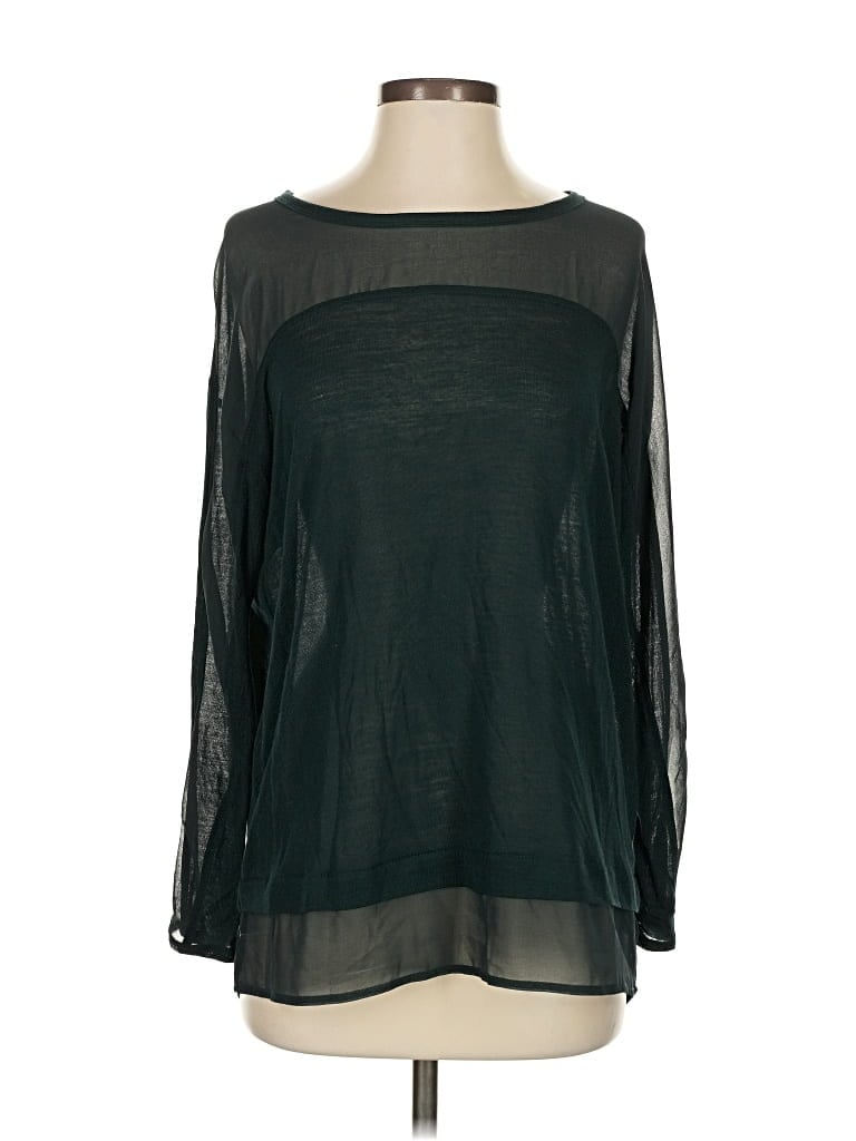 Pre-owned Zara W&b Collection Long Sleeve Blouse In Black
