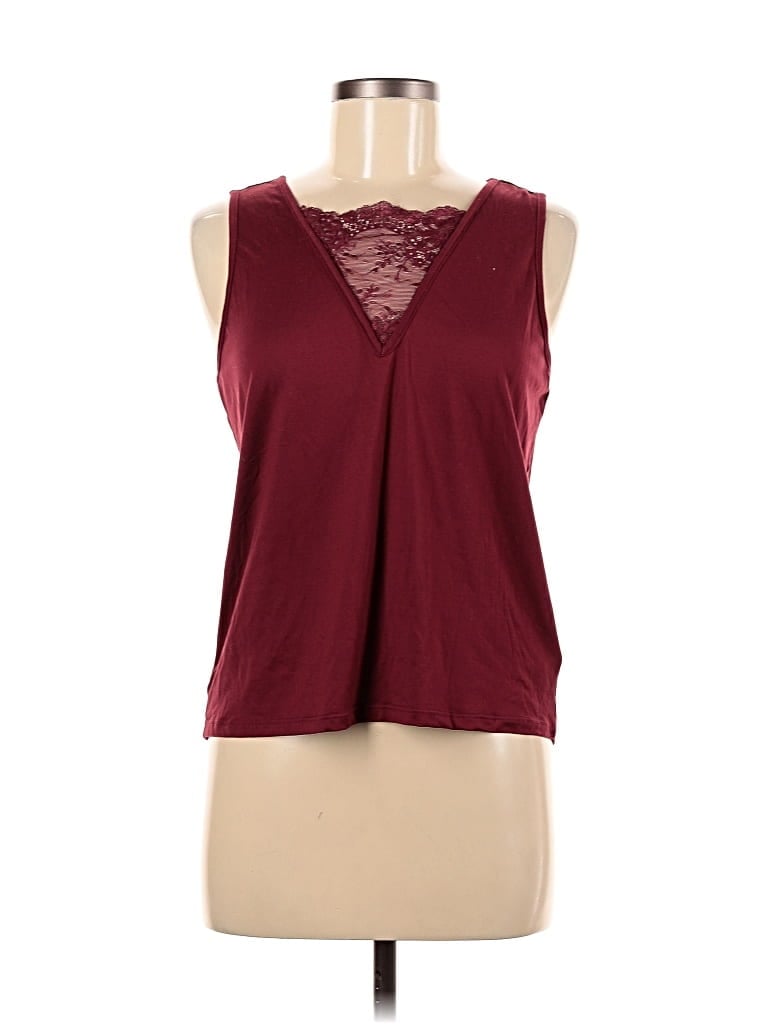 Click to view more detailed imagery on our partner's website Pre-owned Flora Nikrooz Sleeveless Blouse In Burgundy