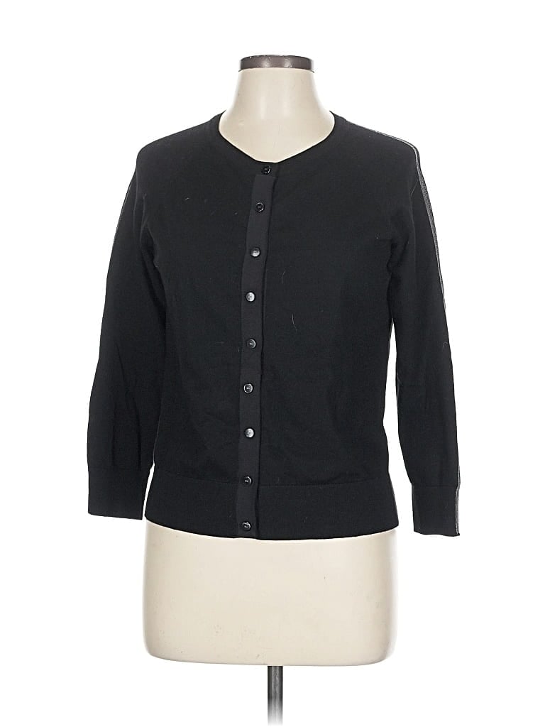 Pre-owned Karen Millen Cardigan Sweater In Black