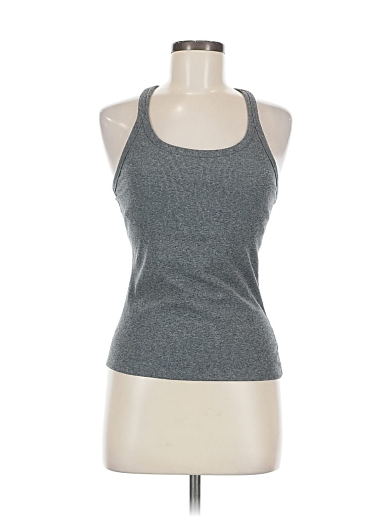 Pre-owned Gap Fit Tank Top Gray Halter Neckline Tops