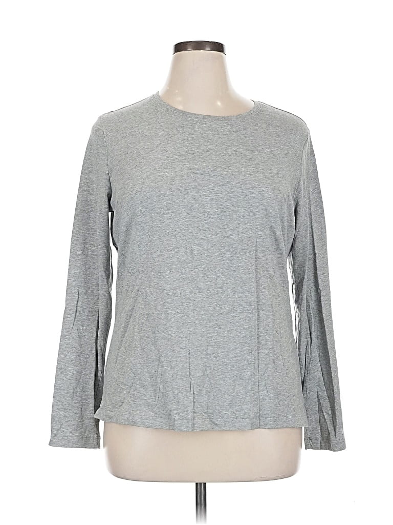 Pre-owned Banana Republic Factory Store Long Sleeve T-shirt In Gray