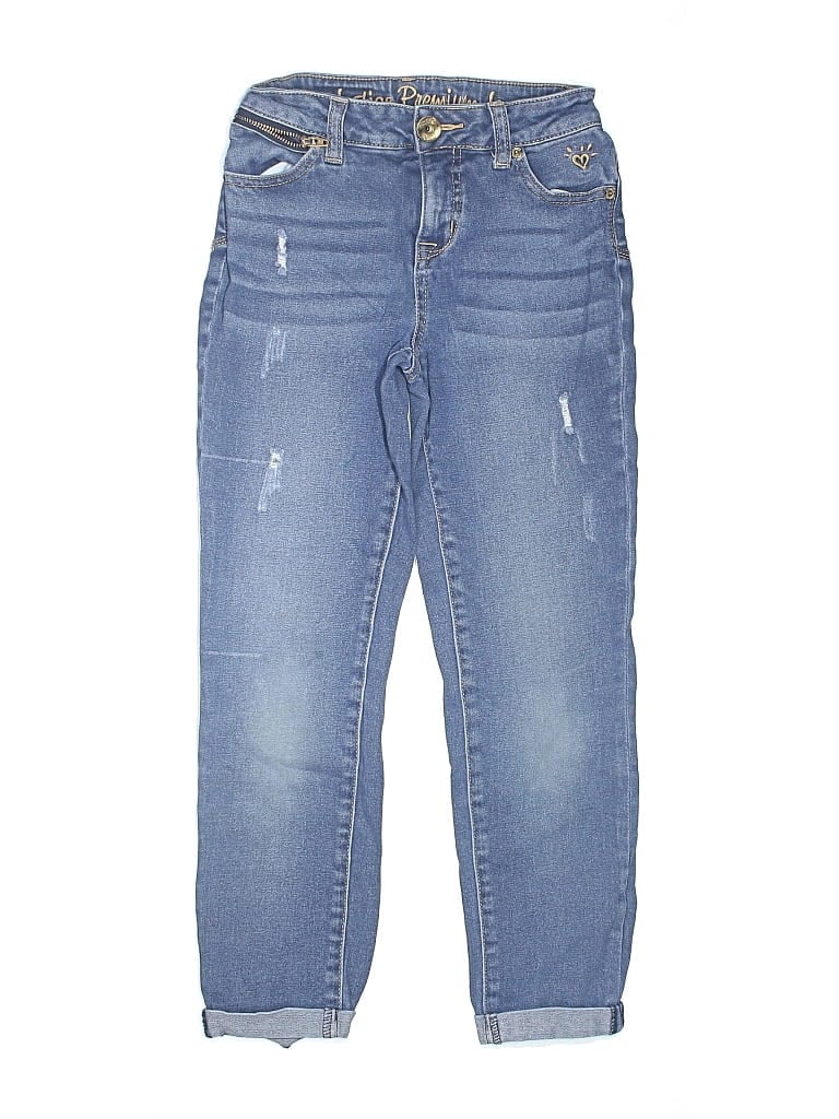 Pre-owned Justice Kids' Jeans In Blue