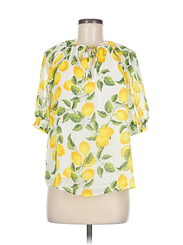 Pre-owned J By Joie 3/4 Sleeve Blouse In Yellow