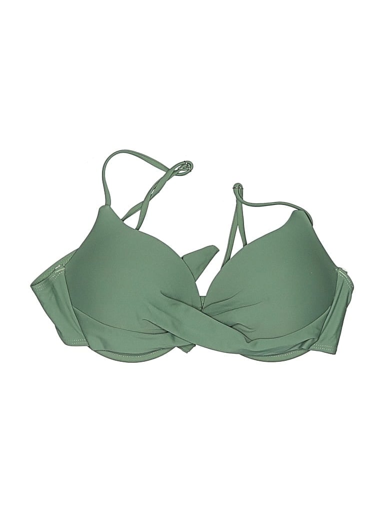 UNBRANDED Pre-owned Swimsuit Top Green Swimwear