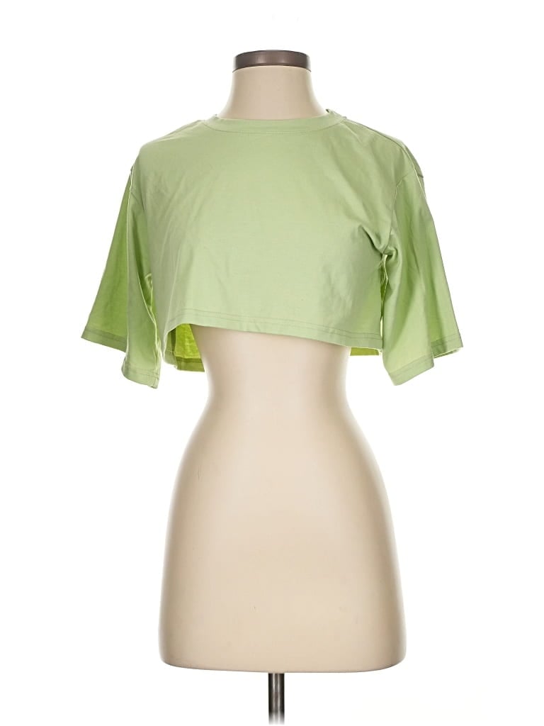 Pre-owned Shein Short Sleeve T-shirt In Green