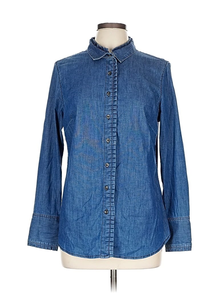BANANA REPUBLIC Pre-owned Long Sleeve Button Down Shirt In Blue