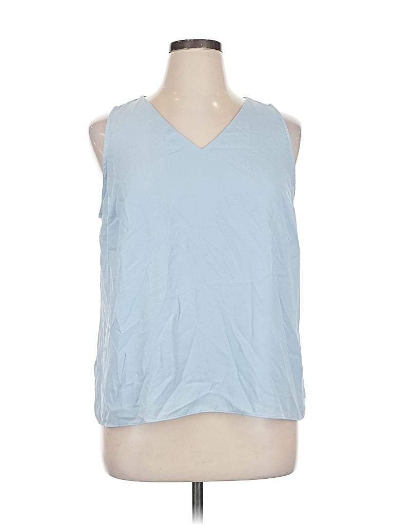 Pre-owned Nine West Sleeveless Blouse In Blue
