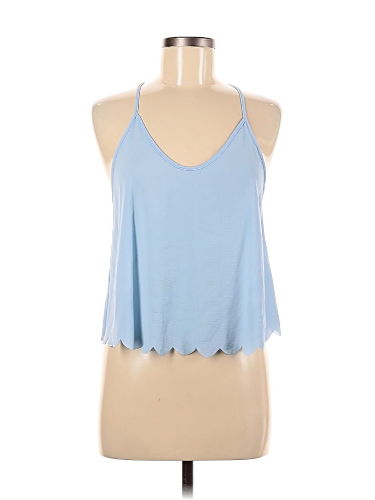 Pre-owned Astr Sleeveless Top Blue Halter Neckline Tops