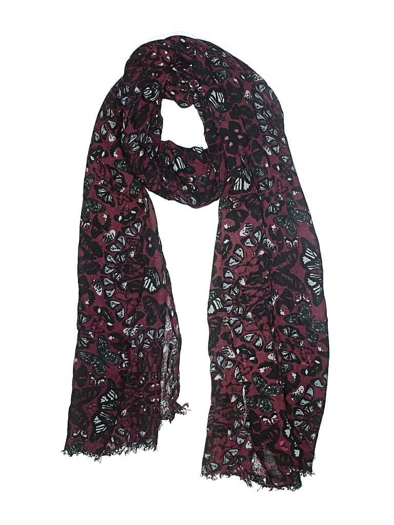 Pre-owned Unbranded Scarf In Burgundy