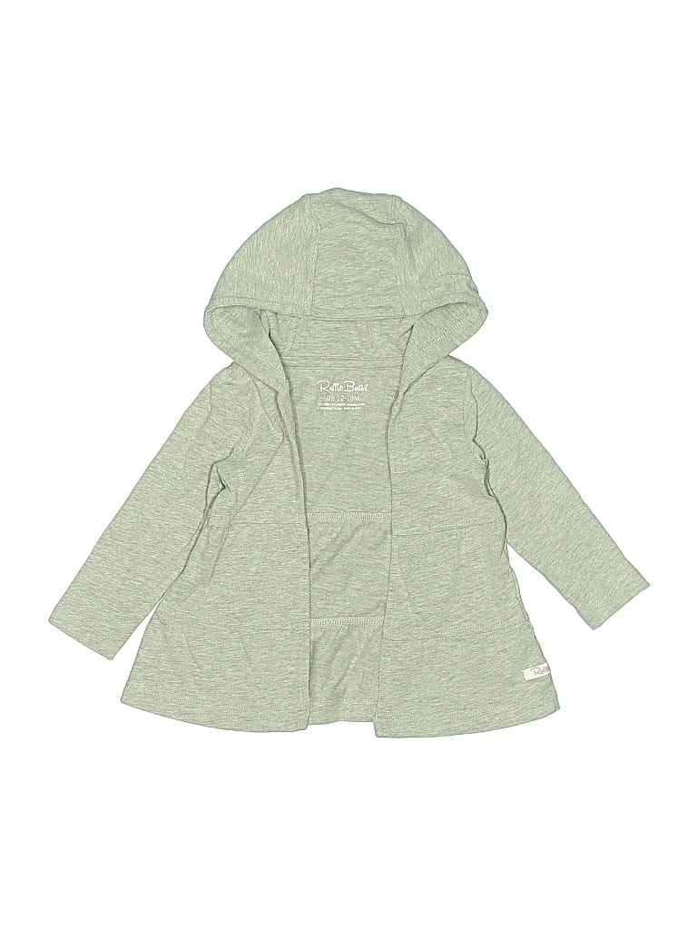 Pre-owned Ruffle Butts Kids' Zip Up Hoodie In Green