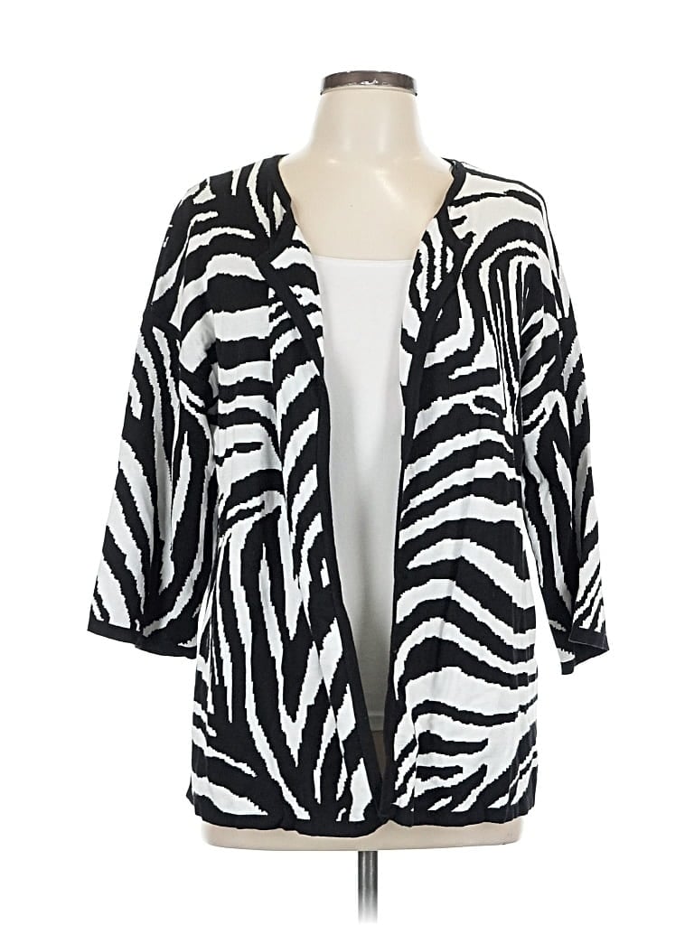 Pre-owned Jones Studio Cardigan Sweater In Black