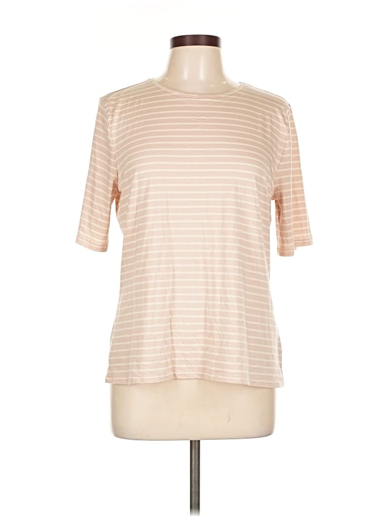 GARNET HILL Pre-owned Short Sleeve Turtleneck In Brown