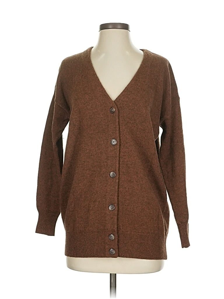 MADEWELL Pre-owned Wool Cardigan Sweater In Brown