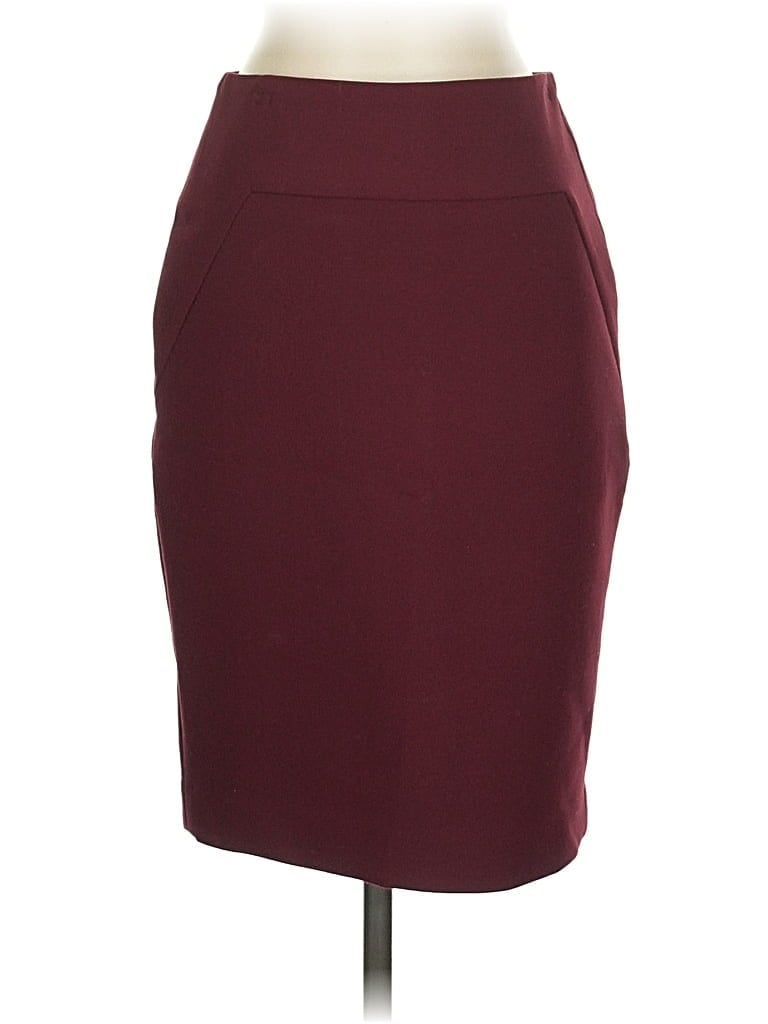 Pre-owned Ann Taylor Formal Skirt In Burgundy