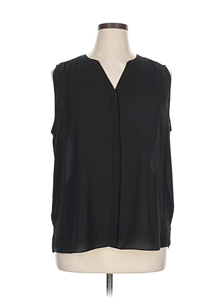 Pre-owned Nydj Sleeveless Blouse In Black