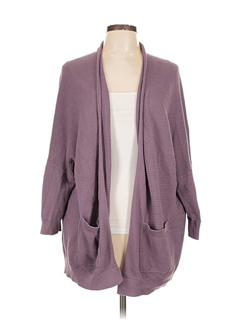 Pre-owned Express Cardigan Sweater In Purple
