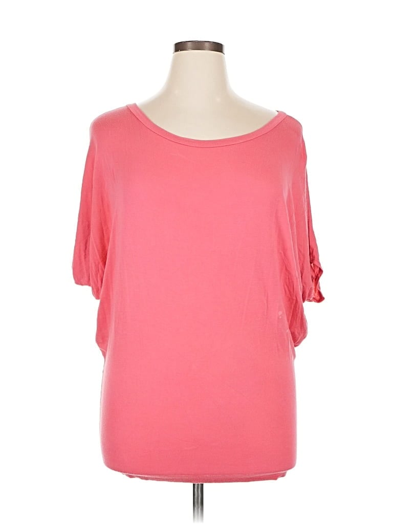 Pre-owned Love In 3/4 Sleeve T-shirt In Pink