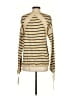 Free People Stripes Gold Tan Pullover Sweater Size S - photo 2