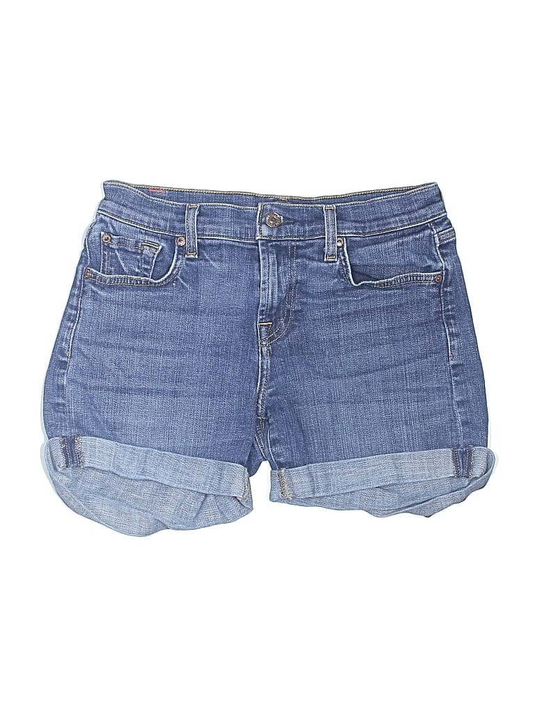 Pre-owned 7 For All Mankind Denim Shorts In Blue